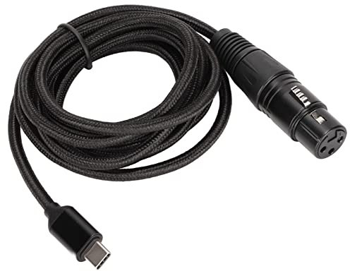 Zunate USB C to XLR Female Cable, USB C Microphone Cable USB C to XLR Audio Connector Low Noise HIFI Stereo Audio Cable Plug and Play for Smartphones, Tablet, Laptop (3m)