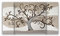 DIAMOND HOME Quadro Acrilico moderno soggiorno 3 pezzi 140x80 cm | Quadro albero della vita con telaio in abete | Capezzale moderno camera da letto SET ALBERO DELLA VITA