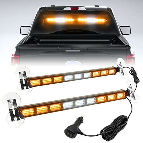 BooYu 2 in 1 Traffic Advisor Emergency Strobe Light Bar for Truck, Vehicle