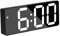 LED-Display Digitaler Spiegel-Wecker Mit Batterie-Stecker, Doppelzweckuhr, Schlummerfunktion, Nachtmodus - Geeignet Für Schlafzimmer, Büro, Weiß