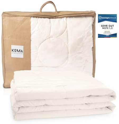 KOMA schlafgut Die Bettdecke für Kinder 135x100cm (Ganzjahr) aus Kapokfasern, vegan, nachhaltig, Bio Premium Qualität Made in Germany, Allergiker geeignet, atmungsaktiv