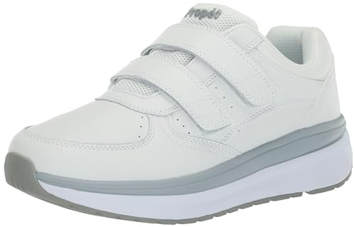 Propét Men's Ultima Strap Closure Supportive Leather Shoes White 12 XX-Wide US