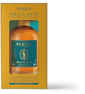 Merser Small Rum 20cl | Makes a Low Alcohol Rum & Cola | 80% Less Alcohol per serve | Tropical, Bold & Aromatic | 40% ABV