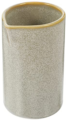 Machine à expresso - Pichet en céramique à rayures en relief - Pichet en céramique blanche - Petite bouilloire à café - Creamer à café - Tasses à café en céramique