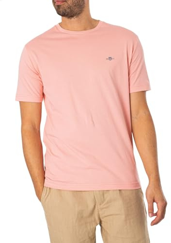 Gant Herren Reg Shield Ss T-Shirt REG Shield SS T-Shirt, Bubbelgum Pink, L