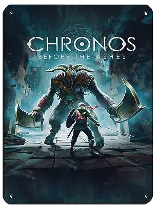 KOURT Game Poster Chronos Before The Ashes Retro Poster Metall Blechschild Chic Art Retro Eisen Malerei Bar Menschen Höhle Cafe Familie Garage Poster Wanddekoration 30 x 40 cm