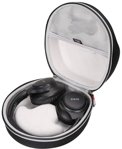 FBLFOBELI Headphone Headset Case Compatible with JBL, Beats, Sony, Soundcore Anker, Raycon, TOZO, KVIDIO, SteelSeries, Logitech, Bose, Audio-Technica, Sennheiser, Skullcandy Headphone, Black+Grey