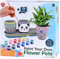 Paint Your Own 17 Piece Cement Flower Pots
