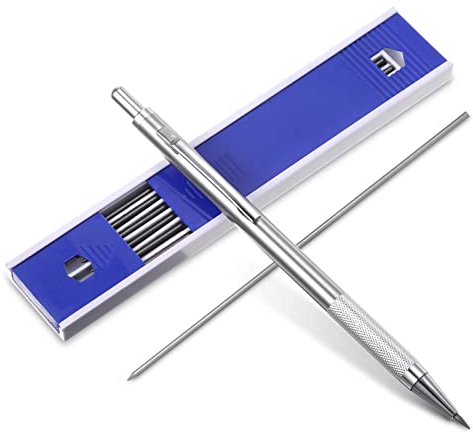 XZEIT Lápiz mecánico de metal completo, 2,0 mm, soporte mecánico para plomo, lápiz de embrague, lápices mecánicos para dibujar, bocetar, dibujo de arquitectura