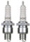 2x Zündkerze B8HS passend für BMW R25–R69, Derbi Atlantis/Variant/Vamos, Hercules K50/Optima/RX-9 - Zündkerzenset 2 Stück für Roller, Moped, Motorrad