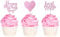12 Pcs Mothers Day Cupcake Toppers,Gittler Happy Mothers Day Cake Toppers,Cake Toppers with Love Heart for Best Mom Mothers Day Party Cake Decorations