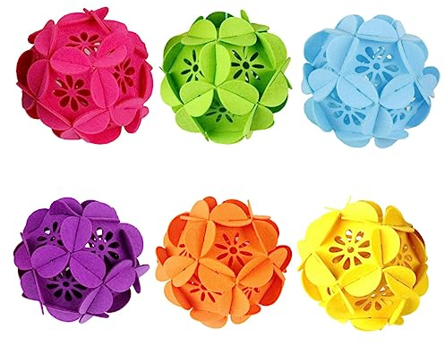 HAPINARY 6St Weihnachtsschmuck aus Filz Pom-Pom-Girlande aus Filzstoff blumen selber basteln Partyfilz Filzstoff Blumendekor Handbuch schmücken Requisiten