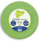 25 Piatti VERDE MELA in plastica riutilizzabile - piatto tondo 17cm - Riciclabili al 100% - per feste party natale capodanno ecc.