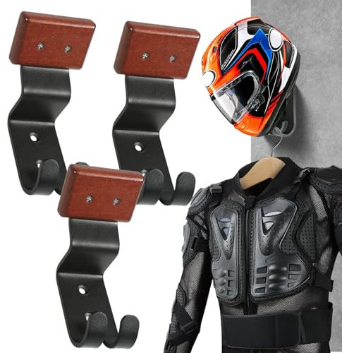 motofans Halterung für Motorradhelm, Ablage mit Haken zum Aufhängen von Motorradhelm und Motorradjacke