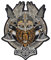 ATHIPATCHES Viking Warrior Thor Hammer Twin Axes Ravens Embroidered Biker Back Patch Large for Motorcycle Jacket & Vest Gray, White, Black, Brown