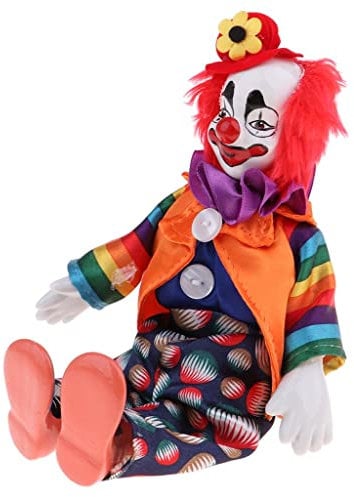TTETTZ 23cm Lustige Orange Kleidung Clown Mann Puppe Weihnachten Ornamente