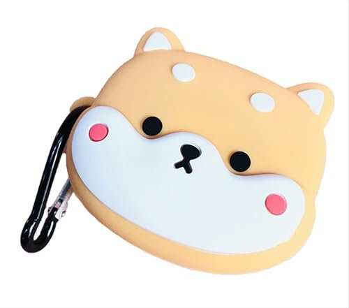 GIOPUEY Cover Compatibile con Redmi Buds 5, Carino Divertente Cartone Animato TPU Silicone Custodia, Protettiva Case Cover con Gancio Portachiavi per Uomini Donne - Corgi