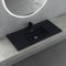 doporro Waschbecken Einbauwaschbecken mineralguss 100x48x14 cm anthrazit matt Einbauwaschtisch mit Überlauf Waschtisch Handwaschbecken Col02