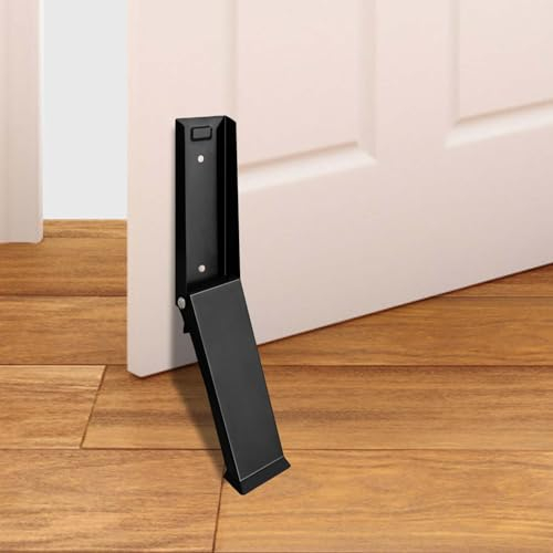 Fußbetätigte Türstopper Mit Anti-Rutsch-Gummikopf Und Magneten - Boden, Schwer Für Innenaufnahme, Im freien, Balkontüren, Büro, Garage (Schwarz)