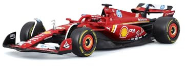 Bburago - Ferrari SF-24#16 Charles Leclerc Imola GP 2024, Scala 1:43, Modellino Diecast con Casco e Teca Espositiva, Dettagli Realistici, Licenza Ufficiale Ferrari, Età 14+