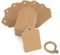 500 Stück Hängeetiketten mit Faden Kleine Preisetiketten Braun Price Tag Kraftpapier 3 * 5cm, mit fünf 20m Hanfseil, Geeignet für Schmuck, Flohmarkt-Kleinteile