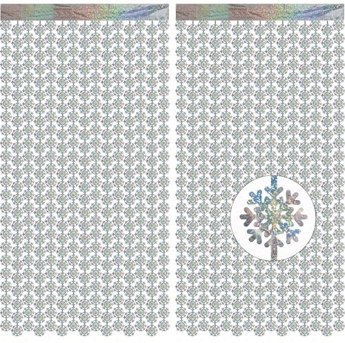 Schneeflocken Lametta Vorhang Silber - GREATRIL Luftschlangen Party Vorhang Fotowand Hintergrund Deko für Frozen Winter Gefrorene Geburtstag Silvester WeihnachtenParty