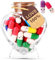 Lot de 52 Capsule Lettres Message dans une Bouteille en Verre, Capsules avec Lettres de Message Dans un Flacon en Verre, pour Ami/Petite Amie Anniversaire Anniversaire Saint Valentin
