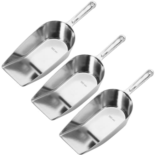 Westmark Haushaltsschaufeln Hygia – 3 praktische Schaufeln zum sauberen Dosieren von trockenen Zutaten wie Zucker und Gewürzen oder Tierfutter und Süßigkeiten – 1100 ml