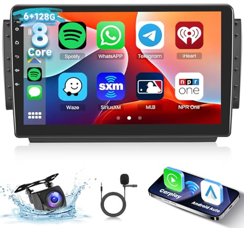 [6G+128GB] 8-Core Autoradio per Peugeot 208/2008 2012-2018 Android Radio con Bluetooth GPS, Hodozzy 10 Pollici Touch Screen Stereo Carplay Android Auto, Navigatore WiFi DSP FM RDS Canbus Telecamera