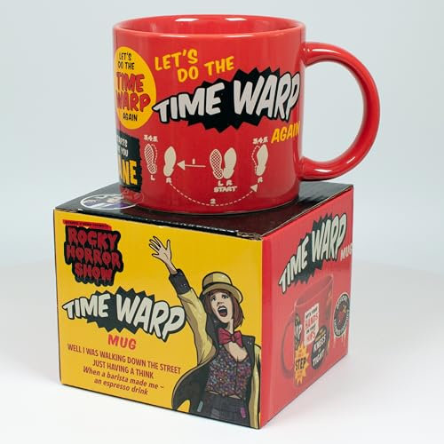 The Unemployed Philosophers Guild Rocky Horror Show Time Warp Tasse – ikonische Zitate und Bilder aus dem klassischen Kultlied, kommt in einer lustigen Geschenkbox, 400 ml