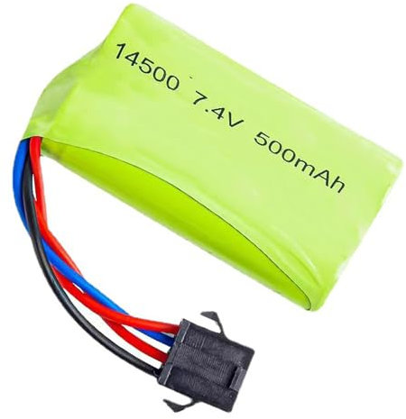 ZWDCVFGK Batterie au Lithium 14500 7.4V, 500MAh, Interface SM-4p, Une rangée, Rechargeable, Pratique et Durable