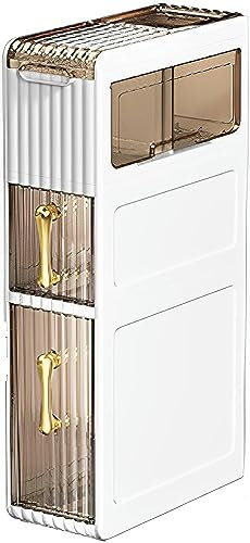 Meuble de rangement de salle de bain sur pied pour papier toilette d'angle fin, design fin, installation facile, rangement peu encombrant