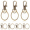 Schlüsselring Klein 84Stk Karabiner Schlüsselanhänger Basteln Selber Machen Ringe Karabinerhaken mit Drehgelenk-Bronze