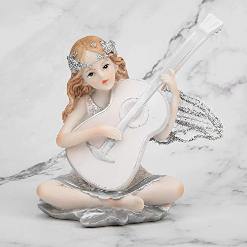 Akozon Fee Spielt Gitarre Figur Statue Skulptur Kunsthandwerk Dekoration