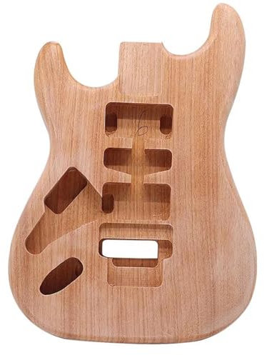 Unvollendeter Gitarrenkorpus Korpus Einer E-Gitarre Für Linkshänder Okoume Holz Natürliche Farbe