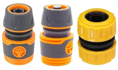 LDHNFBYV 1/2 3/4 1 Gartenschlauch-Schnellverbinder reparieren beschädigte undichte Wasserschläuche Adapter verlängern Bewässerungsrohrverschraubungen Wasserhahnverbindungen(Jx1pcs)