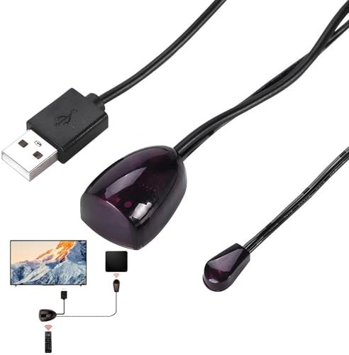 Infrared Remote Extender Cable 3.4m(IR extender, Blaster) IR Receiver Extender External IR Repeater Transmitter for 38-56kHz Cable Box,Set-top Box,DVR's/STB‘s’,SA/Cisco Explorer,Verizon FiOS,Comcast