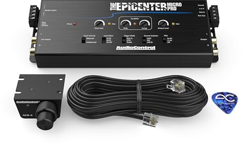 AudioControl Epicenter, Micro Pro Digital Bass Restoration Processor & Line Output Converter, Car Audio Bass Booster Maximizer w/ACR-4 Remote Control