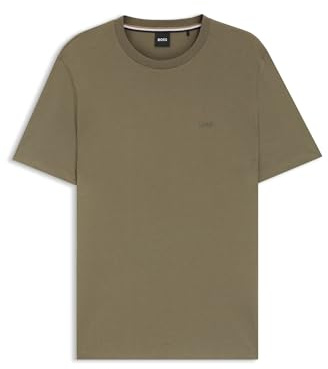 BOSS Herren Thompson 01 T-Shirt aus Baumwoll-Jersey mit Logo-Detail Hellbraun XL