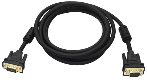 Riertostng VGA High-Definition Computer Connection Cable, VGA Male-to-Male 1080P Gold-Plated High-Definition TV Connection Cable, for Computers, TVS, Projectors, Cameras, Game Consoles, etc. (9.8FT)