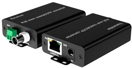 Extensor de red coaxial de alimentación a través de Ethernet, adaptador de transmisión de datos de 500 m para cámara de red POE