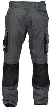 DASSY® Nova Arbeitshose mit Kniepolstertaschen - Größe 60 - ANTHRAZITGRAU/SCHWARZ