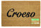 JVL Croesco Design Latex Backed Coir Entrance Door Mat, Brown, 40 x 60 cm