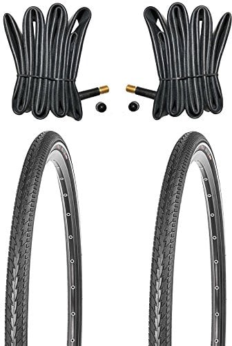 Kujo 2X 28 Zoll Fahrradreifen Set 700x38c Resul Pannenschutz und Reflexstreifen inkl. Schlauch AV