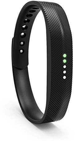 Wekin Ersatz-Armband kompatibel für Flex 2, weiches Silikon-Zubehör-Armband für Flex 2 Sports Classic Fitness-Tracker, Schwarz, Klein