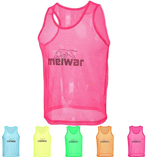 Chasuble De Sport - Dossard De Foot, Hockey, Basket | Pack De 10 | Maillot Enfant et Adulte | Rose L