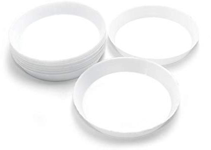 Vintage parts Lot de 10 coquetiers en plastique Blanc