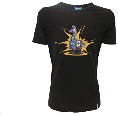Epic Games Original Fortnite T-Shirt für Kinder, Jungen, Lama, Schwarz, T-Shirt (9/10 Jahre)