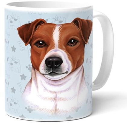 JACK RUSSELL TERRIER B (36) - Tasse aus Keramik. Becher mit passenden Text und Hunde Zeichnung. Kaffeebecher. Häferl mit Henkel. Mehrwegbecher. Praktisches Geschenk.