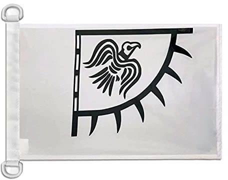 AZ FLAG Bootsflagge Wikinger Raven 45x30 cm, Aussenverwendung - Raben Bootsfahne Aus Gestricktem Polyester Mit Plastikringen